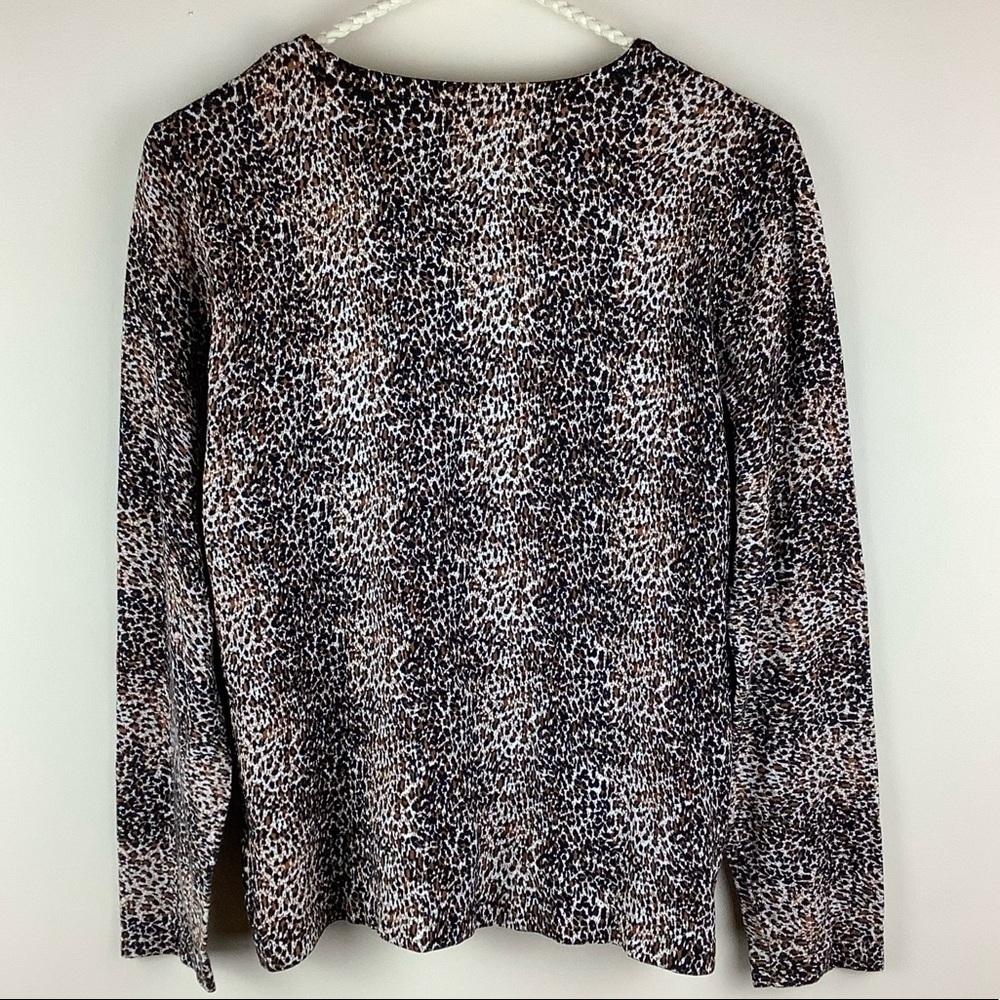 ANIMAL PRINT CLEO CREW NECK CARDIGAN - Picture 2 of 5